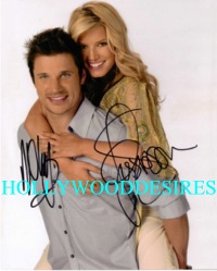 JESSICA SIMPSON AND NICK LACHEY SIGNED 8x10 PHOTO